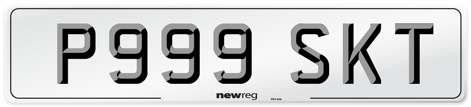 P999 SKT Number Plate from New Reg